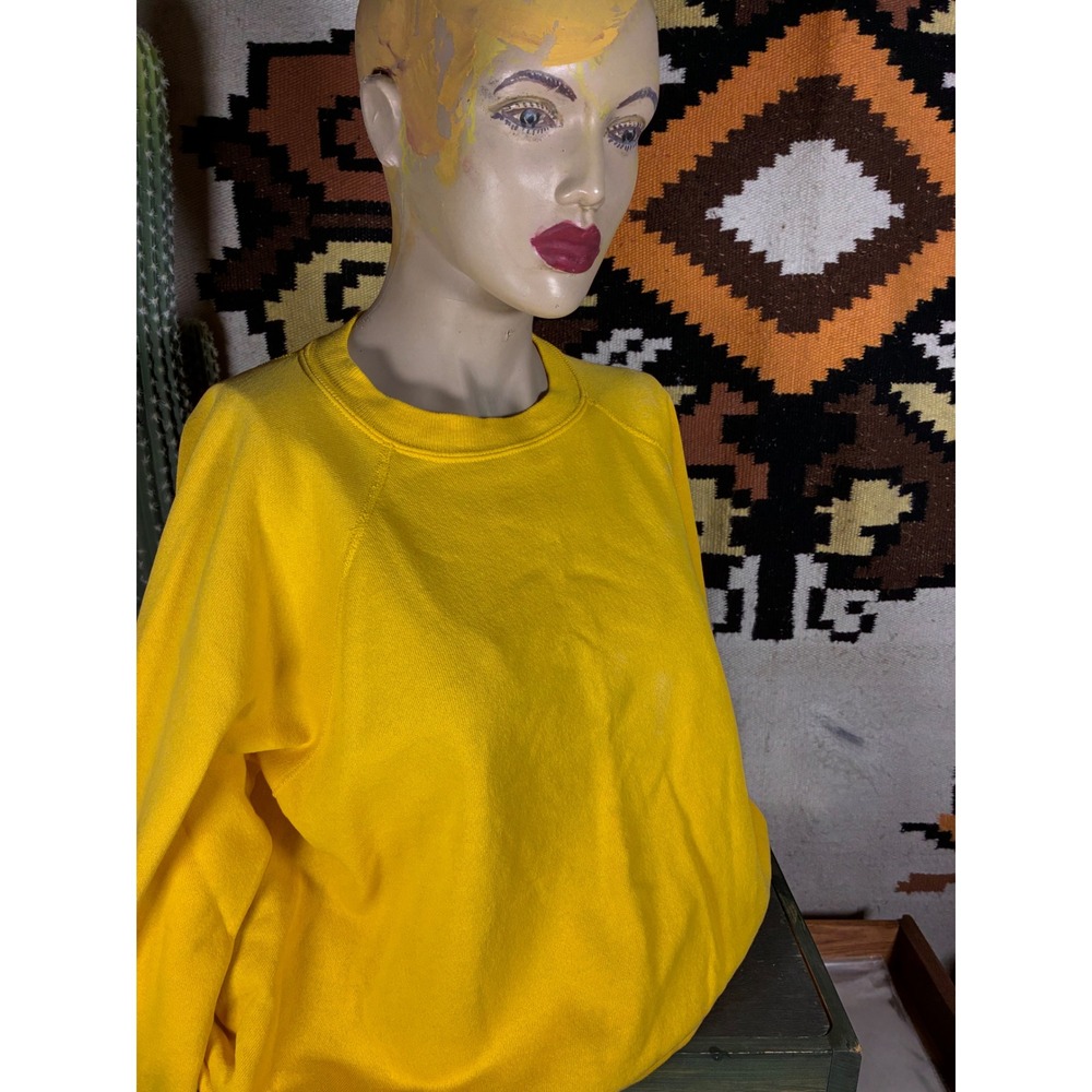 Hanes Her Way Sweatsuit Womens M L Yellow Excellent Vintage 2 Piece Set USA